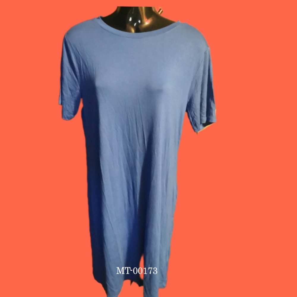 BCBGeneration Womens Cotton Night Shirt  (Blue)